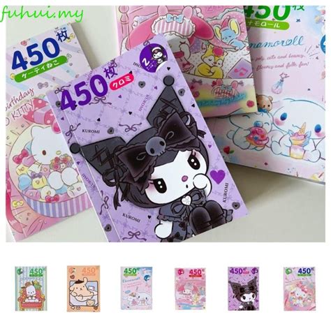 FUHUI 450Pcs Kawaii Kuromi Sticker Book Japanese Style Cute Guka