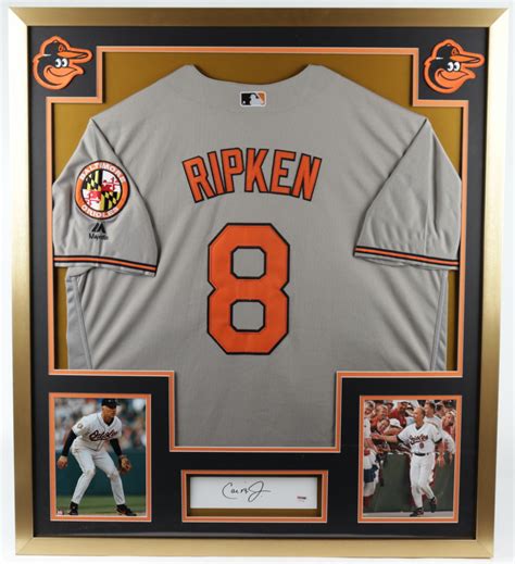 Cal Ripken Jr Signed X Custom Framed Cut Display Psa Coa