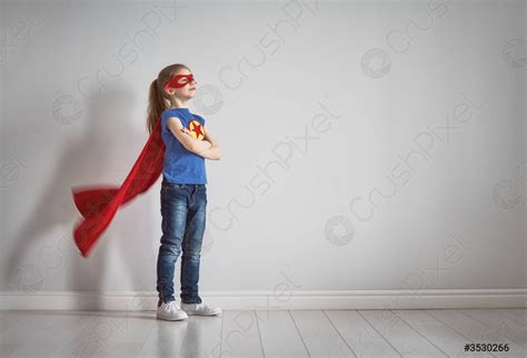 Child Is Playing Superhero Stock Photo 3530266 Crushpixel