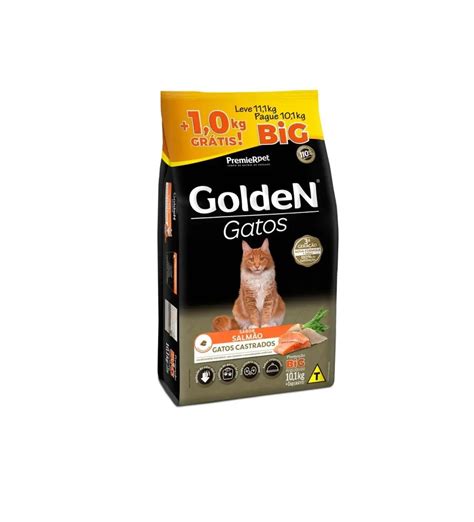 Ração Golden Formula para Gatos Adultos Castrados Salmão Big 10 1Kg