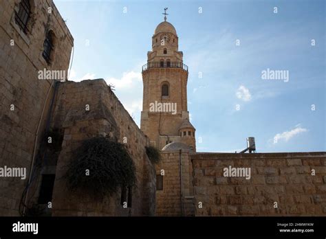 Bell Tower Of The Abbey Of Dormition In On Mt Zion View From The