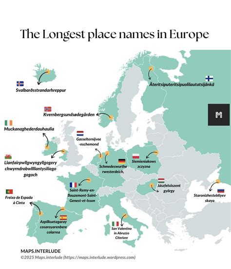 Map Of The Longest Place Names In Europe - Brilliant Maps