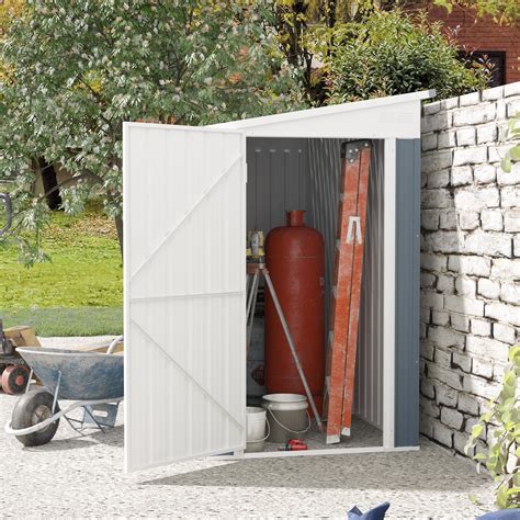 Outsunny 4 ft. W x 8 ft. D Metal Lean-To Tool Shed - Wayfair Canada