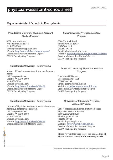 Physician assistant schools in pennsylvania