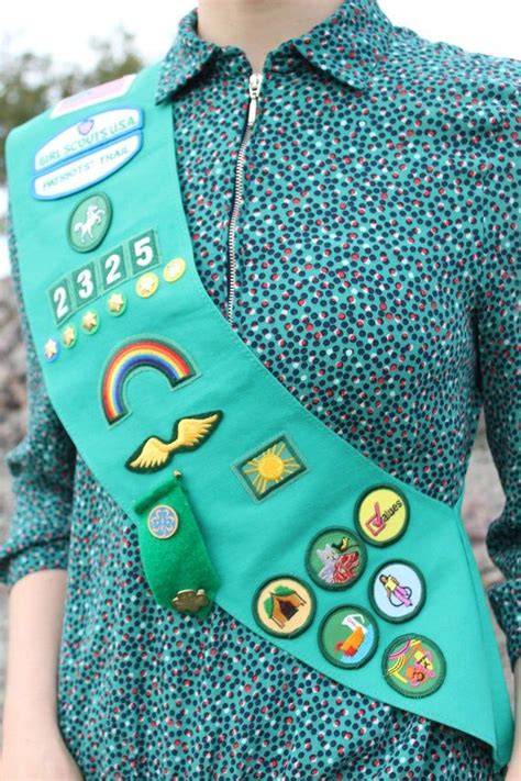 Girl Scout Sash Costume Vintage Girlscout Juniors Brownies Girl Scout