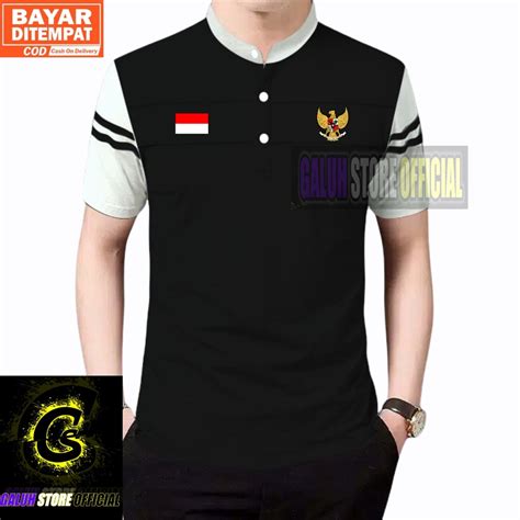 Jual Kaos Kerah Shanghai Logo Garuda Kaos Polo Shirt Kaos Kerah