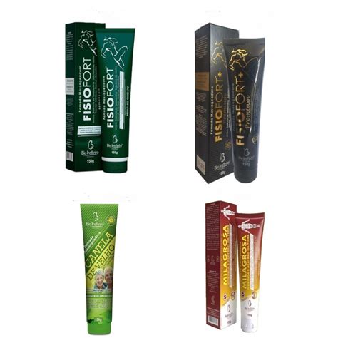 Kit 4 Pomada Milagrosa Fisiofort Premium Canela De Velho Shopee Brasil