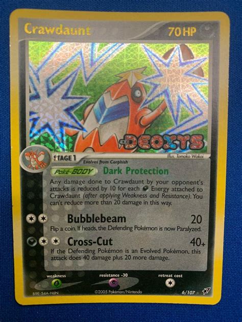 Crawdaunt Reverse Holo 6 Prices Pokemon Deoxys Pokemon Cards