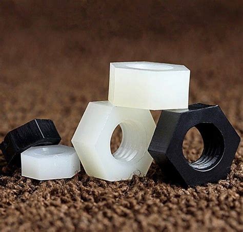 Mur Nylon M Plastik Plastic Hexagonal Hex Hole Mm White Nut Spacer