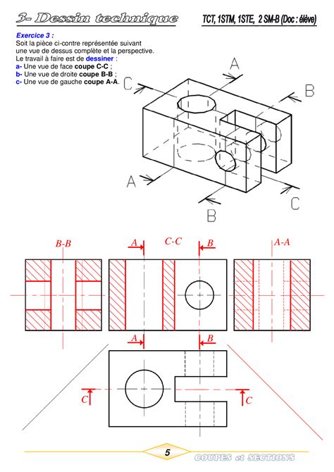 Coupes et sections Corrigé d exercices AlloSchool