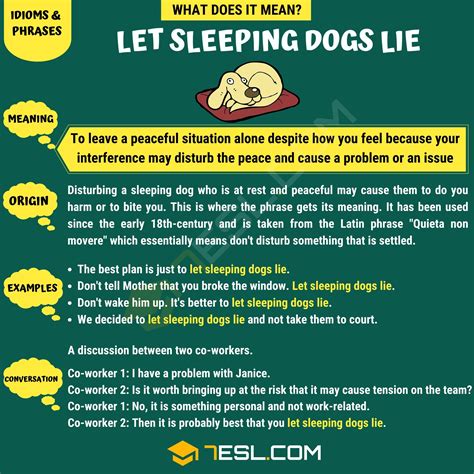 Let Sleeping Dogs Lay