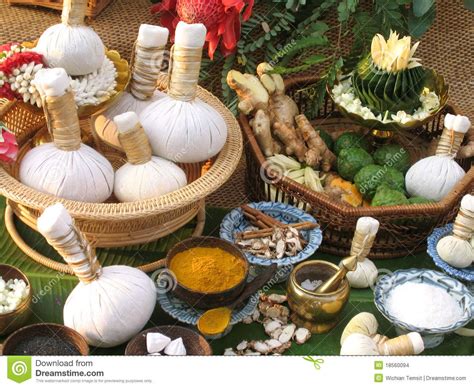 Photo About Traditional Thai Herbal Compress Is Made From Thai Herbs