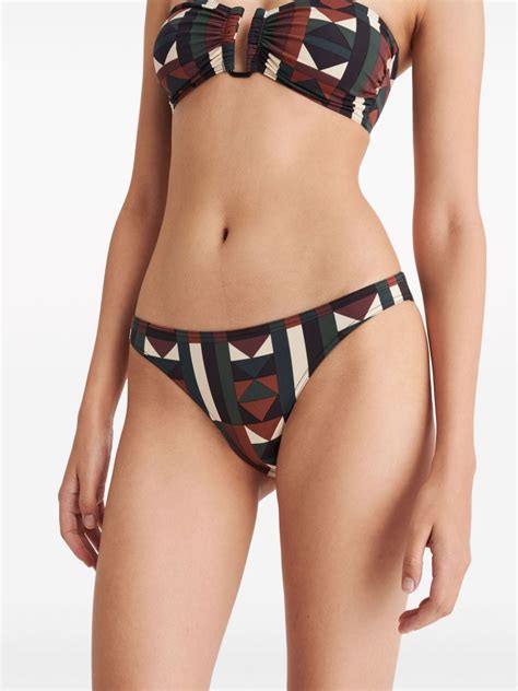 Eres Slip Bikini All Gorie Con Stampa Grafica Marrone Farfetch It