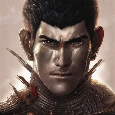 Portrait Of Guts From Berserk Extremely Detailed Made Stable