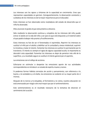 Art Culo Mi Credo Pedag Gio Dewey Pdf Descarga Gratuita