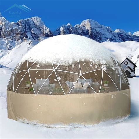 Lujo Transparente Domo Geod Sico Carpa Igl Glamping Geodome Casa Domo