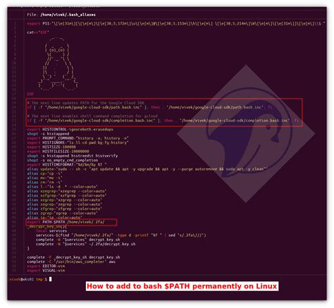 How To Add To Bash Path Permanently On Linux Nixcraft