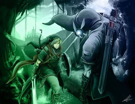 Link Vs Dark Link By Razerchris On Deviantart Legend Of Zelda Legend