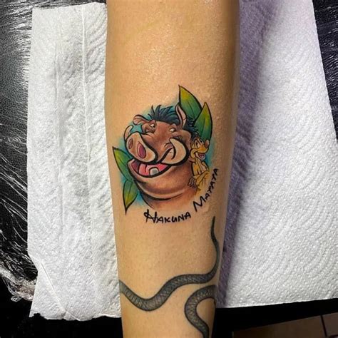 Striking Hakuna Matata Tattoos To Lean Back On For Nostalgia