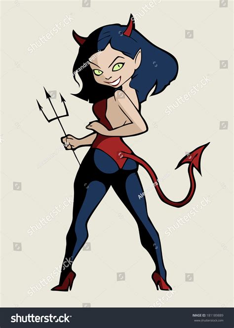 Pretty Devil Lady Royalty Free Stock Vector 181189889