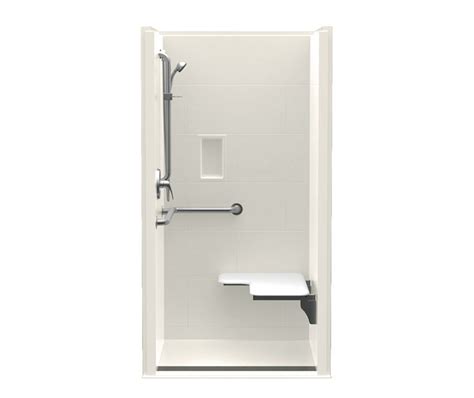 Bfscttr X Acrylx Alcove Center Drain One Piece Shower In