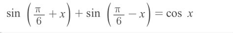 Solved Sin 6π X Sin 6π−x Cosx