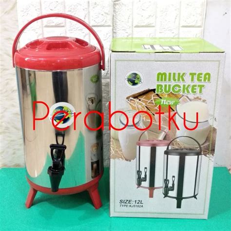 Jual Milk Tea Bucket Water Jug Liter Dispenser Air Dingin Panas