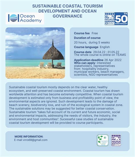 SUSTAINABLE COASTAL TOURISM DEVELOPMENT AND OCEAN GOVERNANCE – Hukuk