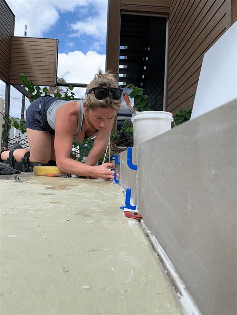 How to tile over concrete on an outdoor patio - Schannon Violet