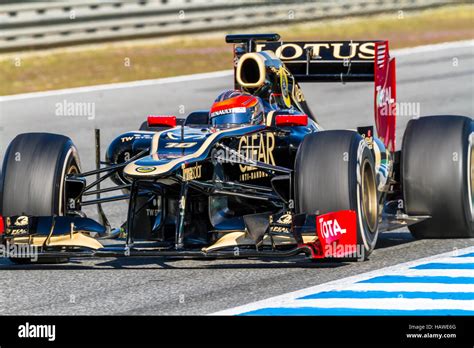 Team Lotus Renault F Romain Grosjean Stock Photo Alamy