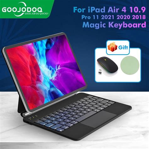 GOOJODOQ For Ipad Magic Keyboard Case For Air 4 Pro 11 2021 Floating