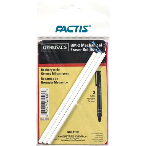 Generals Factis Bm 2 Mechanical Eraser Refill 3 Pack