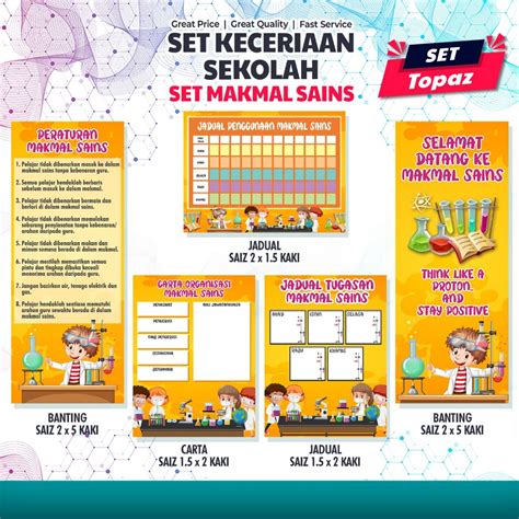 Set Keceriaan Makmal Sains Sekolah 5 In 1 Bilik Sains Sciences Lab