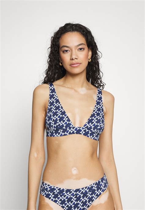 Tommy Hilfiger Fixed Top De Bikini Navy White Azul Marino Zalando Es