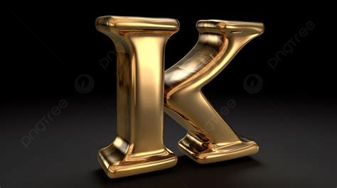 Metallic Typescript Rendering Of The Letter K In D Background Vintage