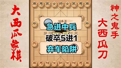 急进中兵，破卒5进1，将计就计，弃车陷阱，兵不血刃【大西瓜象棋】 Youtube