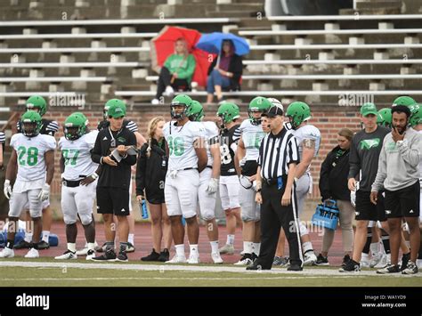 August 15, 2019: The University of North Dakota Fighting Hawks offense ...