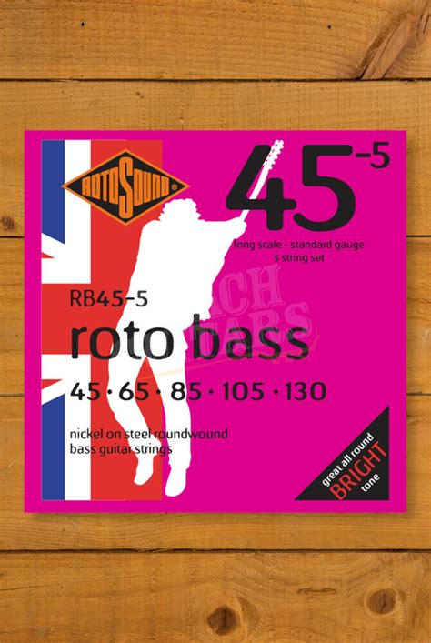 Rotosound Rb45 5 Roto Bass Nickel Long Scale 5 String 45 130