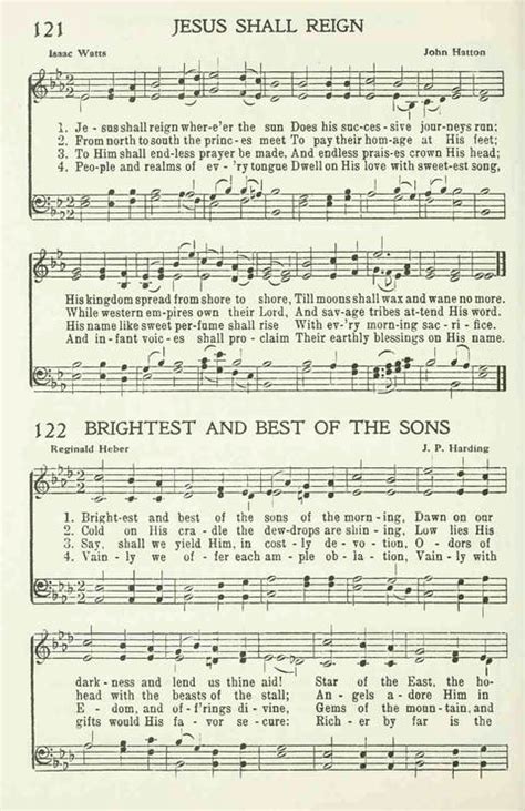 Youth Hymnal 121 Jesus Shall Reign Where Er The Sun Hymnary Org