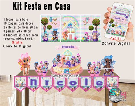 Festa Baby Alive Glo Pixies Kit Festa em Casa Frete Grátis Elo7