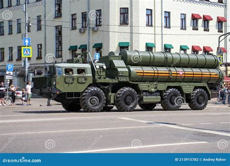 Russian Anti Aircraft Weapon System S Triumf On Military Parade