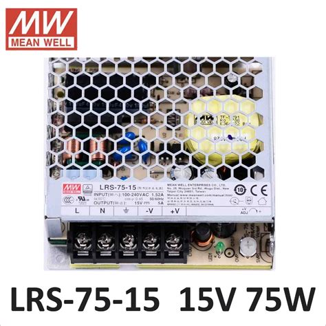 Meanwell Lrs Dc V Switching Power Supply Vac Input W