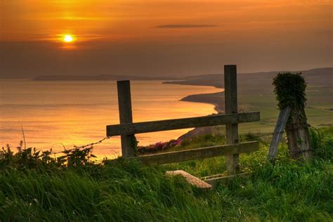 West Coast View At Sunset West Coast Sunset Isle Of Wight