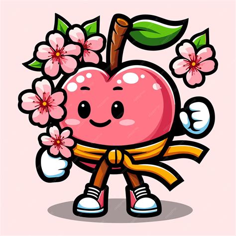 Premium Vector Free Vector Cute Girl Character Celebrate Cherry