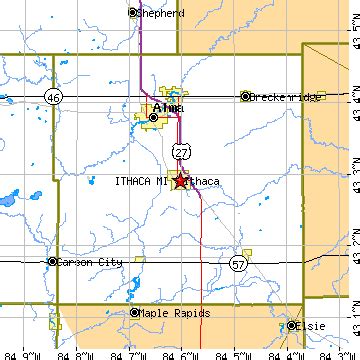 Ithaca, Michigan (MI) ~ population data, races, housing & economy