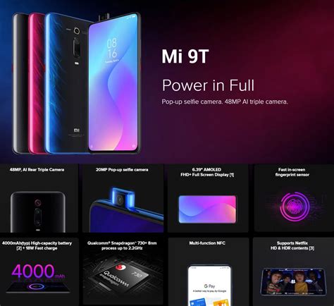 Xiaomi Mi T Mi T Global Version Inch Mp Triple Camera Nfc