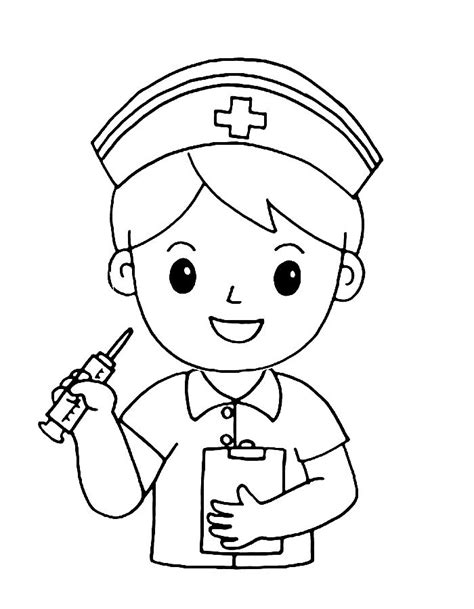 Nurse Coloring Pages Free Printable Pdf