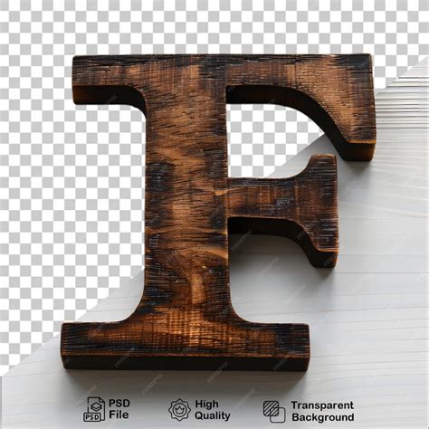 Premium Psd 3d Wooden Letter F Alphabet Png Isolated On Transparent