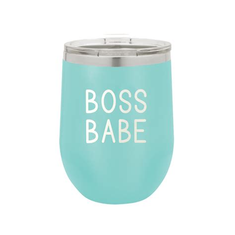 Stainless Wine Tumbler Stemless Wine Cup Boss Babe Wine Cup