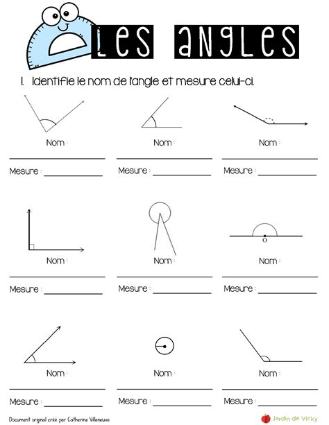 Exercices Sur Les Angles Jardin De Vicky